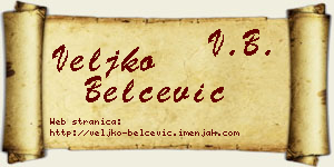 Veljko Belčević vizit kartica